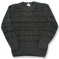 ランダムダブルライン バージンウールミックス ブークレセーター