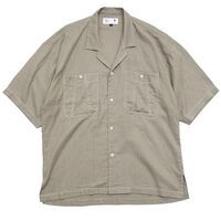ダブルガーゼ 4ポケット オープンカラー半袖シャツ