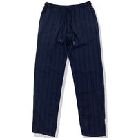 マルチストライプ ファスナー付き リネンミックスイージーパンツ