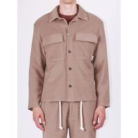 パイル地 オーバーシャツジャケット