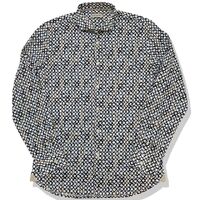 ハンドライティングプリント ホリゾンタルカラー コットンシャツ