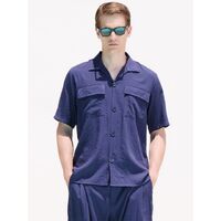 サイドスリット 2ポケット オープンカラービスコースシャツ