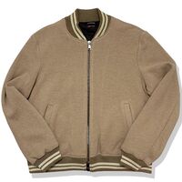 ミラノリブ キルティング裏地 リブ付き ダブルジップ ニットブルゾン